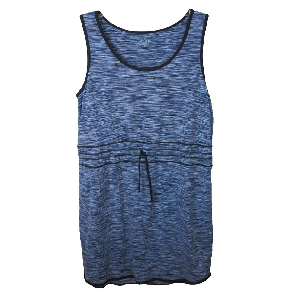 Athleta Sleeveless‎ Drawstring Waist Tank Dress Women's Large Stretch Comfort